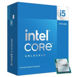 Procesador Intel Core i5 14600KF, 14 Núcleos, 2.6 Ghz - 5.3 Ghz, sin Gráficos, Cache 44Mb, BX8071514600KF