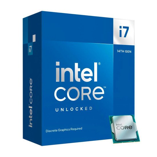 Procesador Intel Core i7 14700KF, 20 Núcleos, 2.5 Ghz - 5.6 Ghz, sin Gráficos, Cache 61Mb, BX8071514700KF