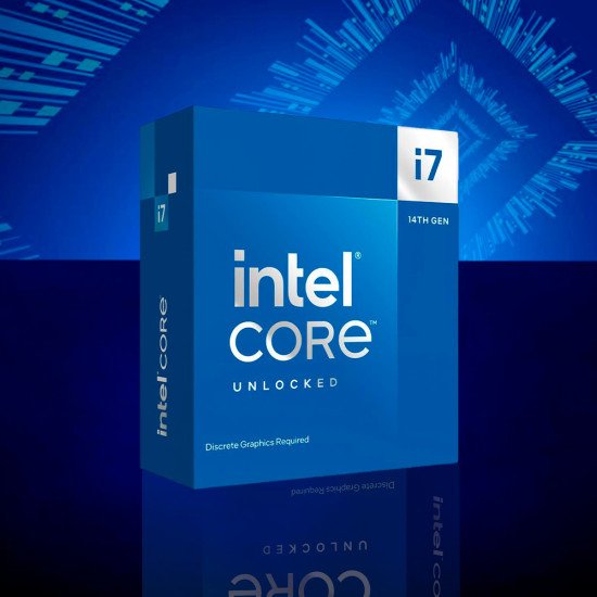 Procesador Intel Core i7 14700KF, 20 Núcleos, 2.5 Ghz - 5.6 Ghz, sin Gráficos, Cache 61Mb, BX8071514700KF