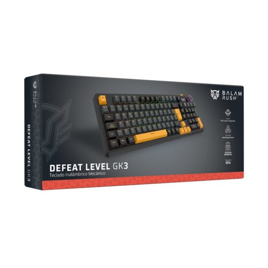 Teclado Balam Rush Defeat Level GK3, Mecánico, Switch Ice Cream, Inálambrico, Bluetooth, Batería Recargable