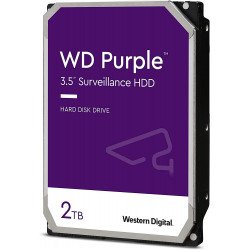 Disco Duro Interno Western Digital Purple DVR, 2Tb, 5400 RPM, Sata 6Gb/s, 256 Mb, WD22PURZ, Nuevo