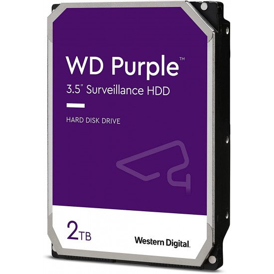 Disco Duro Interno Western Digital Purple DVR, 2Tb, 5400 RPM, Sata 6Gb/s, 256 Mb, WD22PURZ, Nuevo Disco Duro Interno Western Digital Purple DVR, 2Tb, 5400 RPM, Sata 6Gb/s, 256 Mb, WD22PURZ, Nuevo