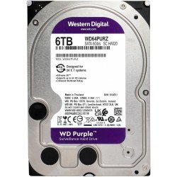 Disco Duro Interno Western Digital Purple DVR, 6Tb, 5400 RPM, Sata 6Gb/s, 256 Mb, WD64PURZ, Nuevo