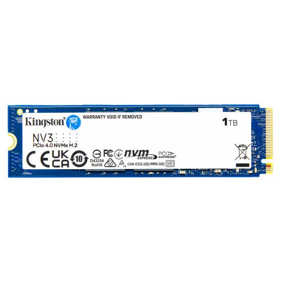 SSD M.2 Kingston NV3 1000 Gb, PCIe Gen 4.0, 6000/4000MB/s, SNV3S/1000G SSD M.2 Kingston NV3 1000 Gb, PCIe Gen 4.0, 6000/4000MB/s, SNV3S/1000G