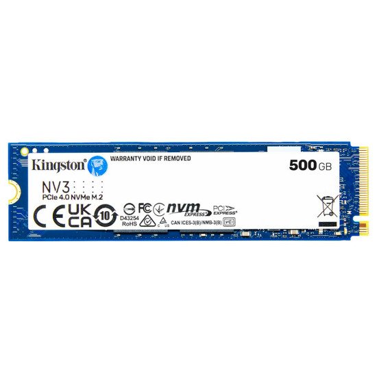 SSD M.2 Kingston NV3 500 Gb, PCIe Gen 4.0, 5000/3000MB/s, SNV3S/500G