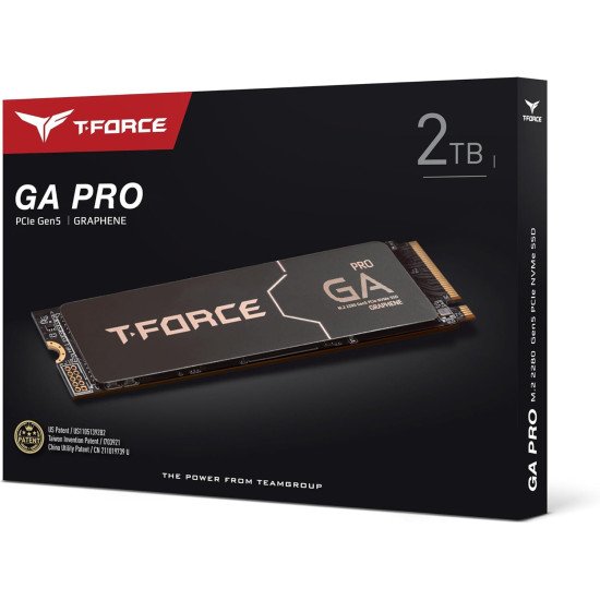 SSD M.2 Teamgroup T-Force GA PRO 2Tb, PCIe Gen 5.0, 10000/8500MB/s, TM8FFJ002T0C129 SSD M.2 Teamgroup T-Force GA PRO 2Tb, PCIe Gen 5.0, 10000/8500MB/s, TM8FFJ002T0C129
