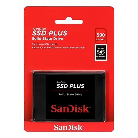 SSD Sandisk Plus 500Gb, Sata 6Gb/s, SDSSDA-500G-G28