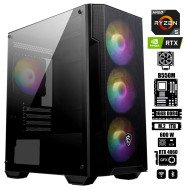 Computadora Escritorio AMD Ryzen 5 5600X + Ram 16Gb + M.2 1Tb + Geforce RTX 4060 8Gb + Wi-Fi & Bluetooth + Gabinete Ventiladores RGB