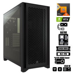 Computadora Escritorio AMD Ryzen 9 7900X3D + Tarjeta X670E + Ram Dual 64Gb DDR5 + M.2 2Tb + Wi-Fi & Bluetooth + Geforce RTX 4080 Super