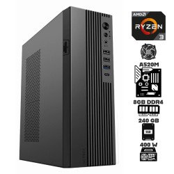 Computadora Escritorio AMD Ryzen 3 3200G + Ram 8Gb + SSD 240Gb + Gabinete Slim