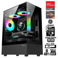 Computadora Escritorio AMD Ryzen 5 5600GT + Ram 32Gb + M.2 1Tb + Wi-Fi Bluetooth + Gabinete 3 Ventiladores RGB