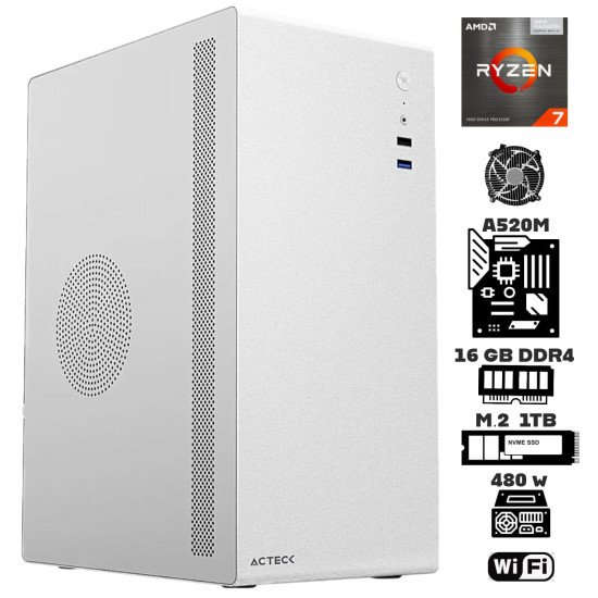 Computadora Escritorio AMD Ryzen 7 5700G + Ram 16Gb + M.2 1Tb + WI-FI Computadora Escritorio AMD Ryzen 7 5700G + Ram 16Gb + M.2 1Tb + WI-FI