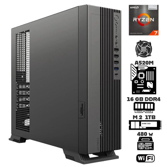 Computadora Escritorio AMD Ryzen 7 5700G + Ram 16Gb + M.2 1Tb + WI-FI