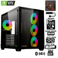 Computadora Escritorio AMD Ryzen 5 7600X + Ram 32Gb DDR5 + M.2 2Tb + Geforce RTX 4070 + Wi-Fi 6E Bluetooth