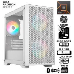 Computadora Escritorio AMD Ryzen 7 7700 + Ram 32Gb DDR5 + M.2 1Tb + Radeon RX 6600 8Gb + Wi-Fi Bluetooth