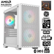 Computadora Escritorio AMD Ryzen 7 7700 + Ram 32Gb DDR5 + M.2 1Tb + Radeon RX 7600 8Gb + Wi-Fi Bluetooth