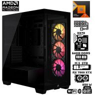 Computadora Escritorio AMD Ryzen 7 7800X3D + Ram 64Gb DDR5 + M.2 2Tb + Radeon RX 7900 XTX + Wi-Fi Bluetooth