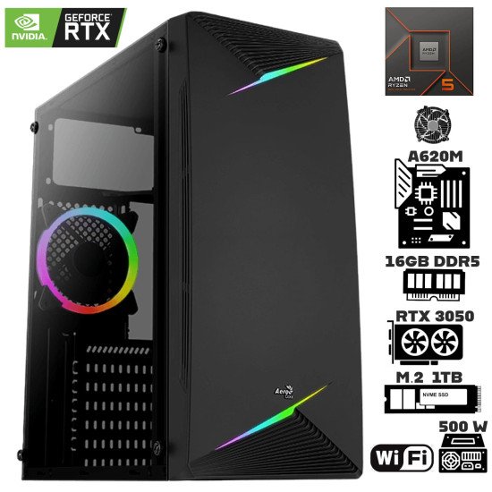 Computadora Escritorio AMD Ryzen 5 8400F + Ram 16Gb DDR5 + M.2 1Tb + Geforce RTX 3050 + Wi-Fi Computadora Escritorio AMD Ryzen 5 8400F + Ram 16Gb DDR5 + M.2 1Tb + Geforce RTX 3050 + Wi-Fi