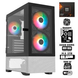 Computadora Escritorio AMD Ryzen 7 8700G + Radeon 780M + Ram Dual 32Gb DDR5 + M.2 1Tb + Wi-Fi