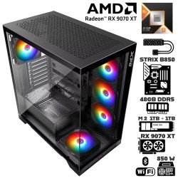 Computadora Escritorio AMD Ryzen 9 9900X3D + Ram 48Gb DDR5 + M.2 2Tb + Radeon RX 9070 XT + Wi-Fi 7 Bluetooth