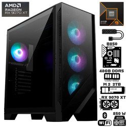 Computadora Escritorio AMD Ryzen 9 9900X + Ram 48Gb DDR5 + M.2 2Tb + Radeon RX 9070 XT + Wi-Fi 7 Bluetooth