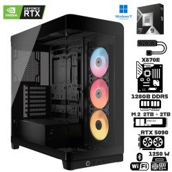 Computadora Escritorio AMD Ryzen 9 9950X3D2 + Ram 128Gb DDR5 + M.2 4Tb + Geforce RTX 5090 + Wi-Fi Bluetooth