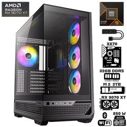 Computadora Escritorio AMD Ryzen 9 9950X + Ram 32Gb DDR5 + M.2 2Tb + Radeon RX 9070 XT + Wi-Fi 7 Bluetooth