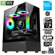 Computadora Escritorio Intel Core i3 12100F + Ram 16Gb + M.2 1Tb + Geforce RTX 5050 + Wi-Fi