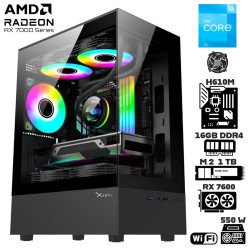 Computadora Escritorio Intel Core i3 12100F + Ram 16Gb + M.2 1Tb + Radeon RX 7600 + Wi-Fi