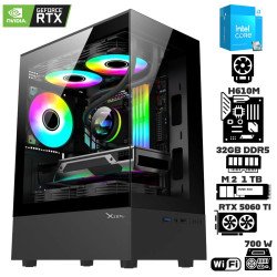 Computadora Escritorio Intel Core i3 14100F + Ram 32Gb DDR5 + M.2 1Tb + Geforce RTX 5060 Ti + Wi-Fi
