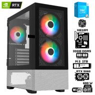 Computadora Escritorio Intel Core i3 14100F + Ram 32Gb DDR5 + M.2 1Tb + Geforce RTX 5060 + Wi-Fi