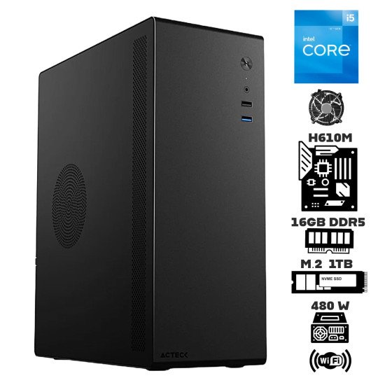 Computadora Escritorio Intel Core i5 12400 + Ram 16Gb DDR5 + M.2 1Tb + Wi-Fi Computadora Escritorio Intel Core i5 12400 + Ram 16Gb DDR5 + M.2 1Tb + Wi-Fi