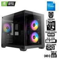 Computadora Escritorio Intel Core i5 13400F + Ram 32Gb + M.2 1Tb + RTX 5060 + Wi-Fi + Gabinete 3 Ventiladores RGB