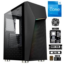 Computadora Escritorio Intel Core i5 13400 + Gráficos Intel HD 730 + Ram 16Gb + M.2 1Tb + Fuente 400W Certificada