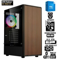 Computadora Escritorio Intel Core i5 14400 + Ram 32Gb DDR4 + M.2 1Tb + RX 9060 XT 8G + Wi-Fi Bluetooth