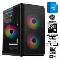 Computadora Escritorio Intel Core i5 14400 + Ram 32Gb DDR4 + M.2 1Tb + Wi-Fi