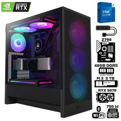 Computadora Escritorio Intel Core i7 14700KF + Ram 48Gb DDR5 + M.2 2Tb + RTX 5070 + Wi-Fi Bluetooth