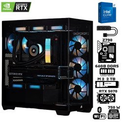 Computadora Escritorio Intel Core i7 14700KF + Ram 64Gb DDR5 + M.2 2Tb + RTX 5070 + Wi-Fi Bluetooth