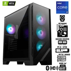 Computadora Escritorio Intel Core i9 12900KF + Ram 32Gb DDR5 + M.2 1Tb + Geforce RTX 3060 + Wi-Fi 6E & Bluetooth