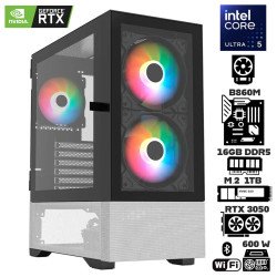 Computadora Escritorio Intel Ultra 5 245K + Ram 16Gb DDR5 + M.2 1Tb + RTX 3050 8G + Wi-Fi Bluetooth