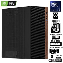 Computadora Escritorio Intel Ultra 5 245K + Ram 32Gb DDR5 + M.2 1Tb + RTX 5060 Ti 16G + Wi-Fi Bluetooth