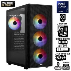 Computadora Escritorio Intel Ultra 5 245K + Ram 32Gb DDR5 + M.2 1Tb + RX 9060 XT 16G + Wi-Fi Bluetooth