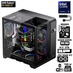 Computadora Escritorio Intel Ultra 5 250K Plus + Ram 32Gb DDR5 + M.2 1Tb + RX 9060 XT 16G + Wi-Fi Bluetooth