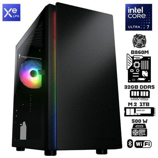Computadora Escritorio Intel Ultra 7 265 + Ram 32Gb DDR5 + M.2 1Tb + Wi-Fi Bluetooth Computadora Escritorio Intel Ultra 7 265 + Ram 32Gb DDR5 + M.2 1Tb + Wi-Fi Bluetooth