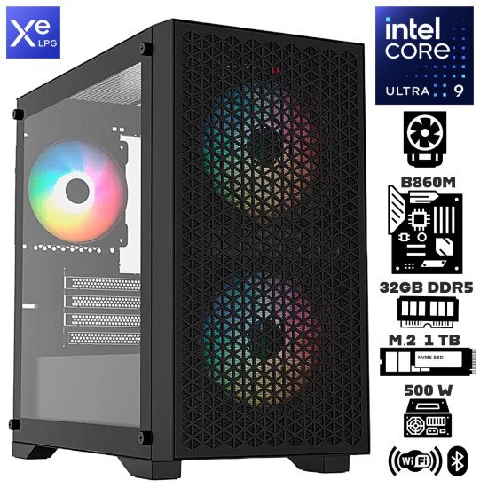 Computadora Escritorio Intel Ultra 9 285 + Gráficos Intel Xe LPG + Ram 32Gb DDR5 + M.2 1Tb + Wi-Fi Bluetooth