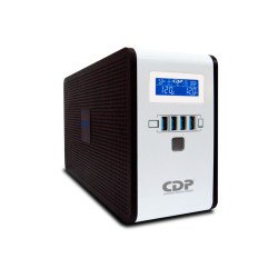 No Break (UPS) CDP 750VA/375W, 10 contactos, 4 Cargadores USB, Pantalla LCD, RU-SMART751