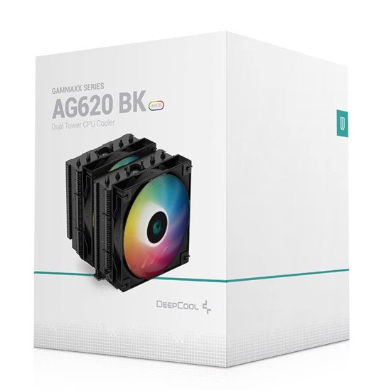 Disipador de Aire para Procesadores AMD e Intel DeepCool Gammaxx AG620 BK ARGB, Doble Ventilador