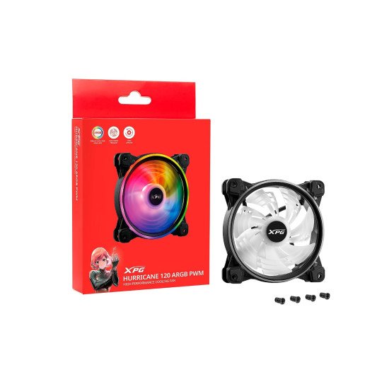 Ventilador para Gabinete Adata XPG Hurricane ARGB Black 120 mm