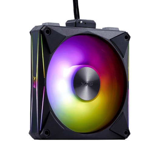 Kit de 4 Ventiladores para Gabinete Adata XPG Hurricane Magnéticos ARGB Black 120 mm