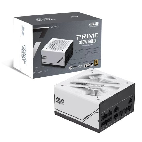 Fuente de Poder Asus Prime 850 Watts, ATX 3.1, PCIe 5.0, Fully Modular, Certificada 80 Plus Gold